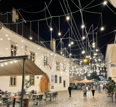 Museum Square and Matei Corvin House in Cluj-Napoca